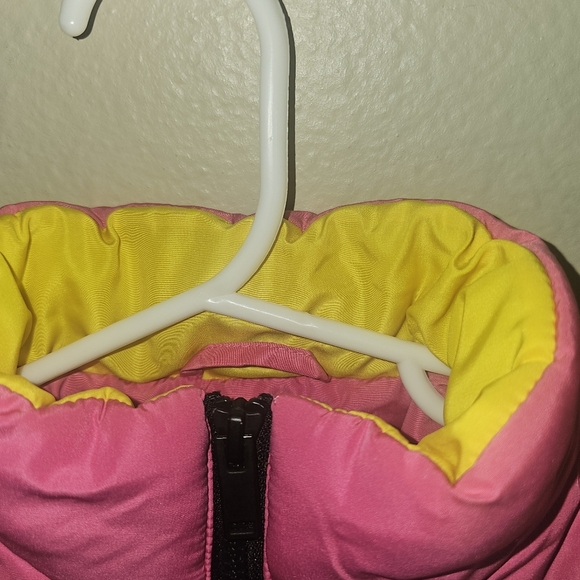 Nordstrom Kids Pink Puffer Coat with Yellow Lining - Picture 7 of 8